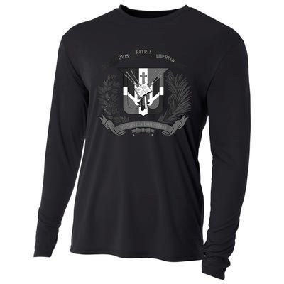 Dominican Republic Coat Of Arms Cooling Performance Long Sleeve Crew