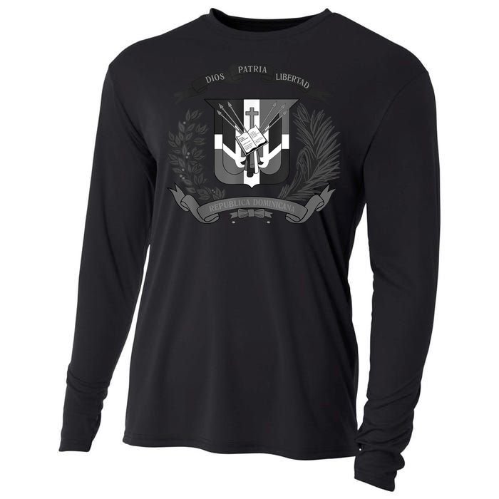 Dominican Republic Coat Of Arms Cooling Performance Long Sleeve Crew