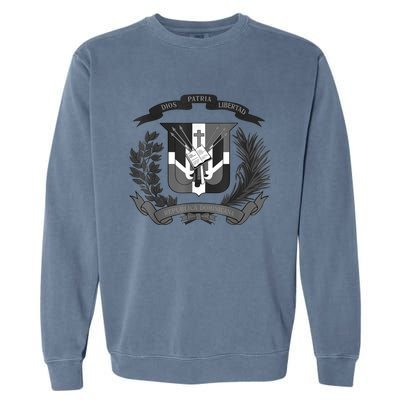 Dominican Republic Coat Of Arms Garment-Dyed Sweatshirt