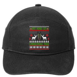 Drag Racing Christmas Tree Ugly Xmas Sweater Gift 7-Panel Snapback Hat