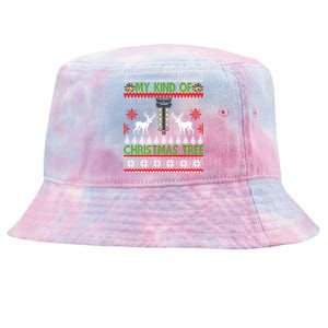 Drag Racing Christmas Tree Ugly Xmas Sweater Gift Tie-Dyed Bucket Hat