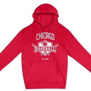 Distressed Retro Cub Look Fan Gift Party Tailgate Premium Pullover Hoodie