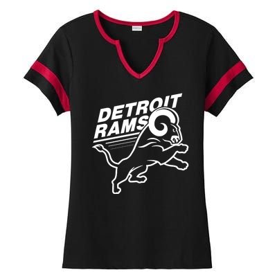 Detroit Rams Champions Football Ladies Halftime Notch Neck Tee