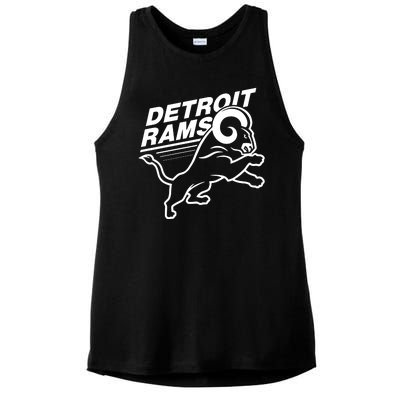 Detroit Rams Champions Football Ladies PosiCharge Tri-Blend Wicking Tank