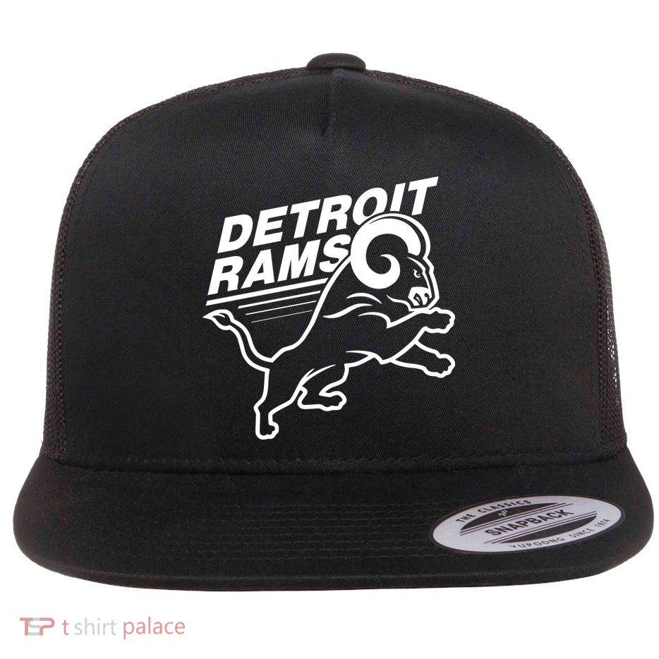 Detroit Rams Champions Football Flat Bill Trucker Hat