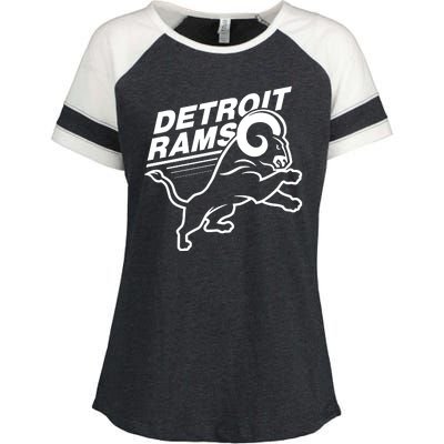 Detroit Rams Champions Football Enza Ladies Jersey Colorblock Tee