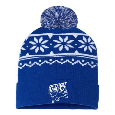 Detroit Rams Champions Football USA-Made Snowflake Beanie