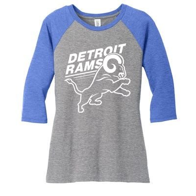 Detroit Rams Champions Football Women's Tri-Blend 3/4-Sleeve Raglan Shirt