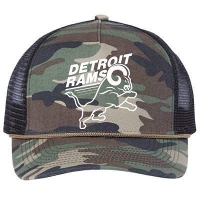 Detroit Rams Champions Football Retro Rope Trucker Hat Cap