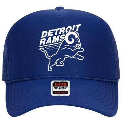 Detroit Rams Champions Football High Crown Mesh Back Trucker Hat