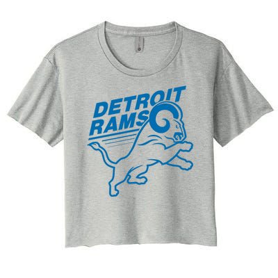 Detroit Rams Champions Football Women's Crop Top Tee