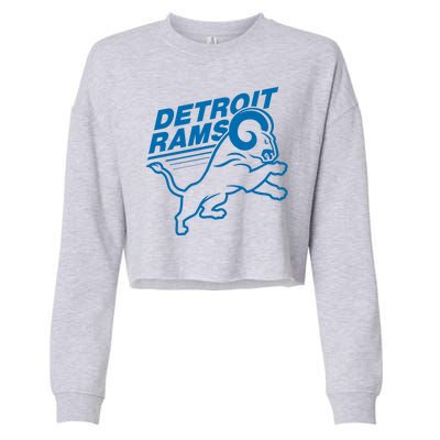 Detroit Rams Champions Football Cropped Pullover Crew