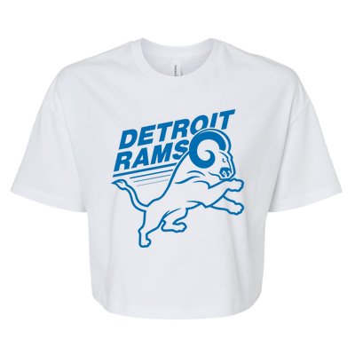 Detroit Rams Champions Football Bella+Canvas Jersey Crop Tee