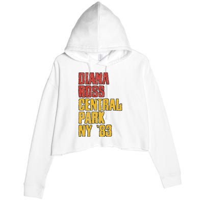 Diana Ross Central Park 1983 Crop Fleece Hoodie