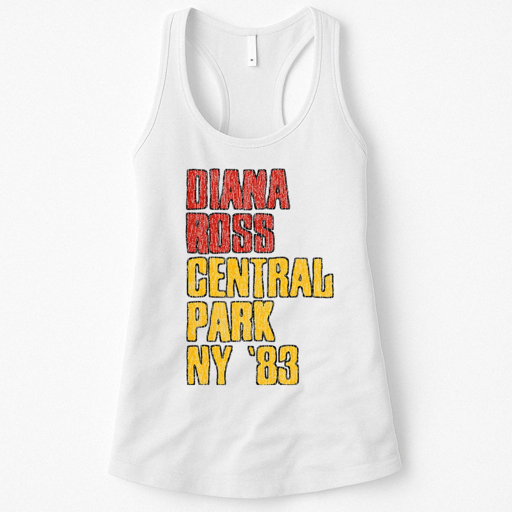 Diana Ross Central Park 1983 Womens Tank Top