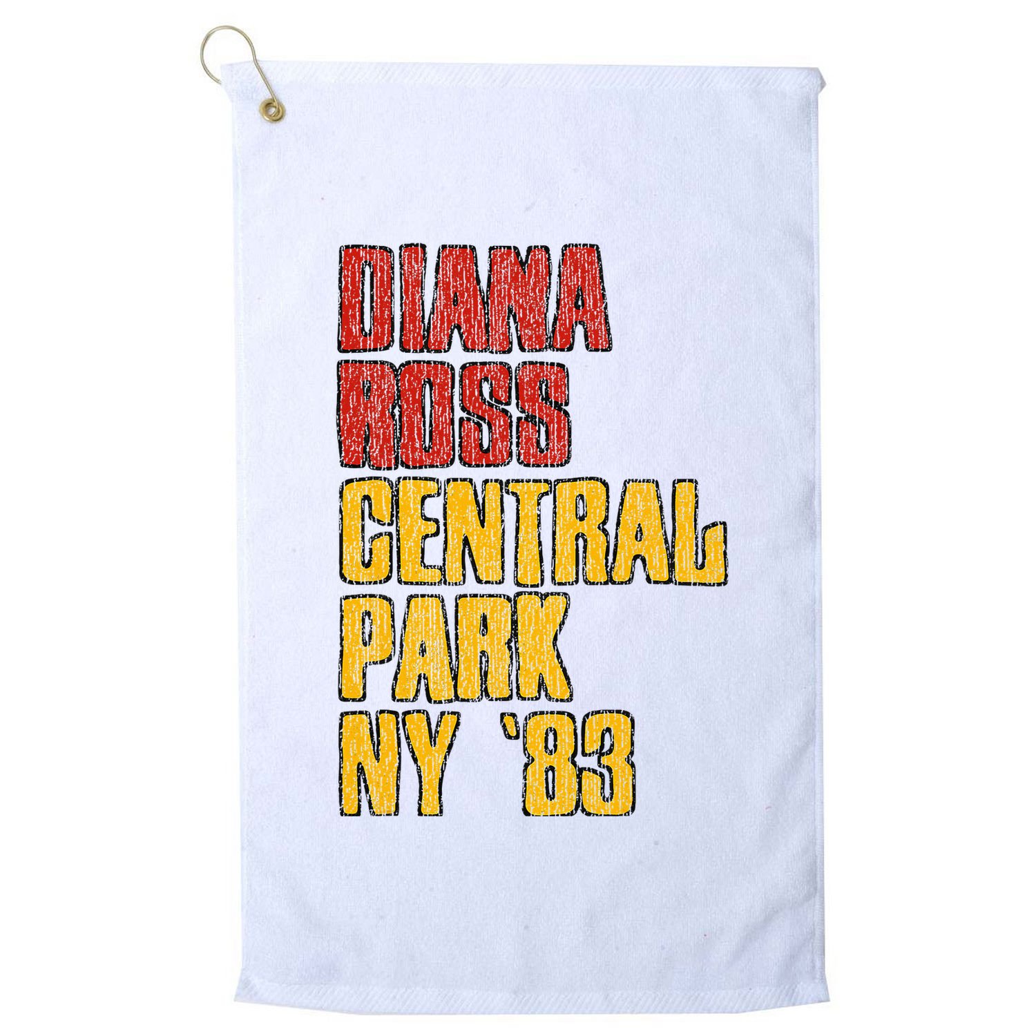 Diana Ross Central Park 1983 Golf Towel