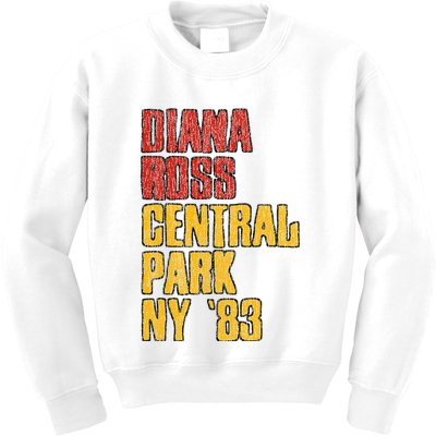 Diana Ross Central Park 1983 Kids Sweatshirt