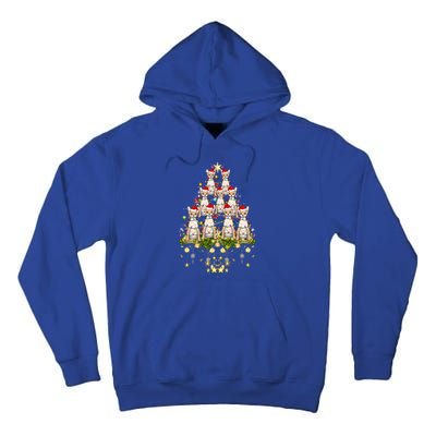 Devon Rex Cat Christmas Tree Lights Funny Xmas Lover Cute Gift Tall Hoodie