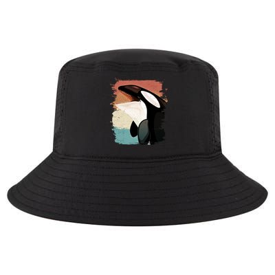 Distressed Retro Colors Orca Killer Whale Cool Comfort Performance Bucket Hat