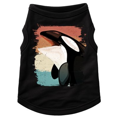 Distressed Retro Colors Orca Killer Whale Doggie Tank