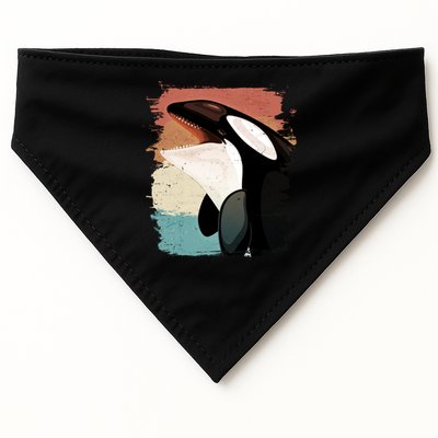 Distressed Retro Colors Orca Killer Whale USA-Made Doggie Bandana