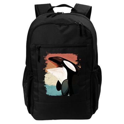 Distressed Retro Colors Orca Killer Whale Backpack