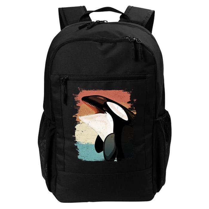 Distressed Retro Colors Orca Killer Whale Backpack