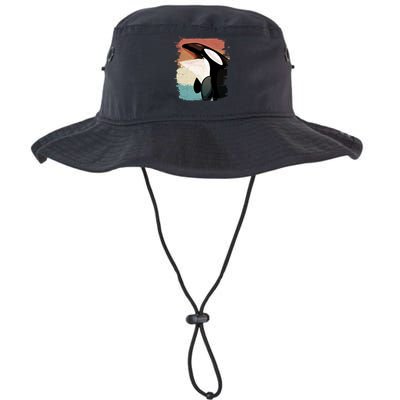 Distressed Retro Colors Orca Killer Whale Bucket Hat