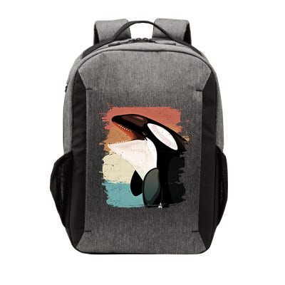 Distressed Retro Colors Orca Killer Whale Vector Backpack