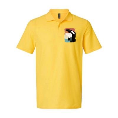 Distressed Retro Colors Orca Killer Whale Polo