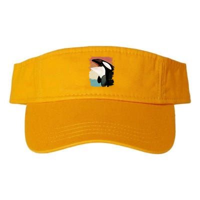 Distressed Retro Colors Orca Killer Whale Visor