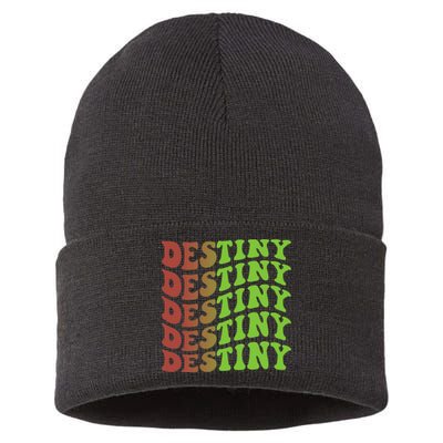 Destiny Retro Christmas Inspirational Sustainable Knit Beanie