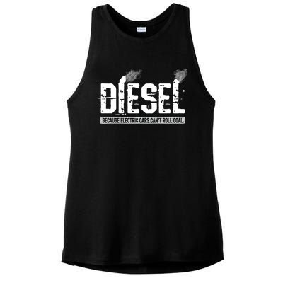 Diesel Rolling Coal Gift Ladies PosiCharge Tri-Blend Wicking Tank