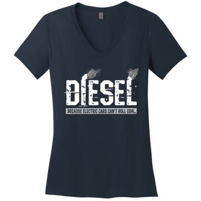 Diesel Rolling Coal Gift Women's V-Neck T-Shirt