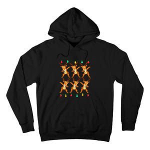 Dabbing Reindeer Christmas Lights Funny Tall Hoodie