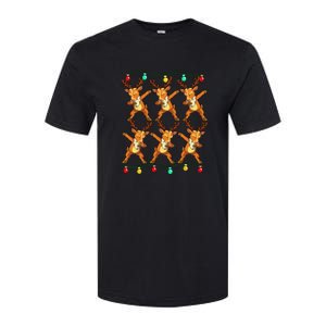 Dabbing Reindeer Christmas Lights Funny Softstyle CVC T-Shirt