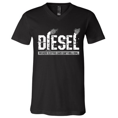 Diesel Rolling Coal Funny Gift V-Neck T-Shirt