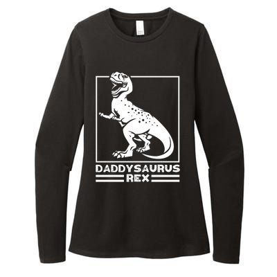 Daddysaurus Rex Cute Gift Great Gift Funny Dad Gift For Fathers Day Womens CVC Long Sleeve Shirt