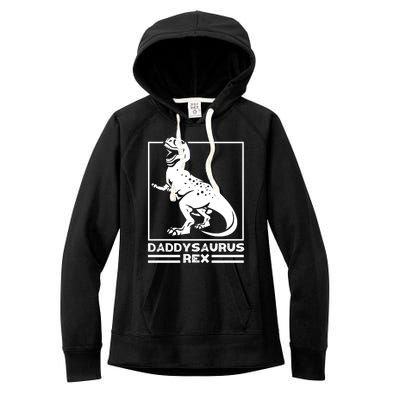 Daddysaurus Rex Cute Gift Great Gift Funny Dad Gift For Fathers Day Women's Fleece Hoodie