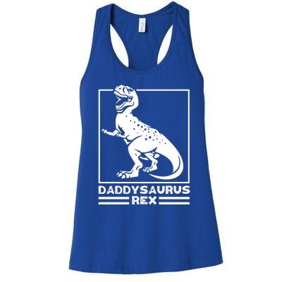 Daddysaurus Rex Cute Gift Great Gift Funny Dad Gift For Fathers Day Women's Racerback Tank