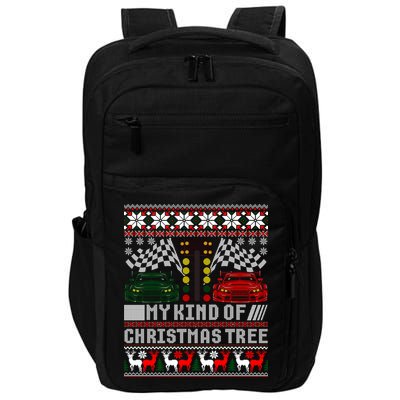 Drag Racing Christmas Tree Race Car Ugly Gift Impact Tech Backpack
