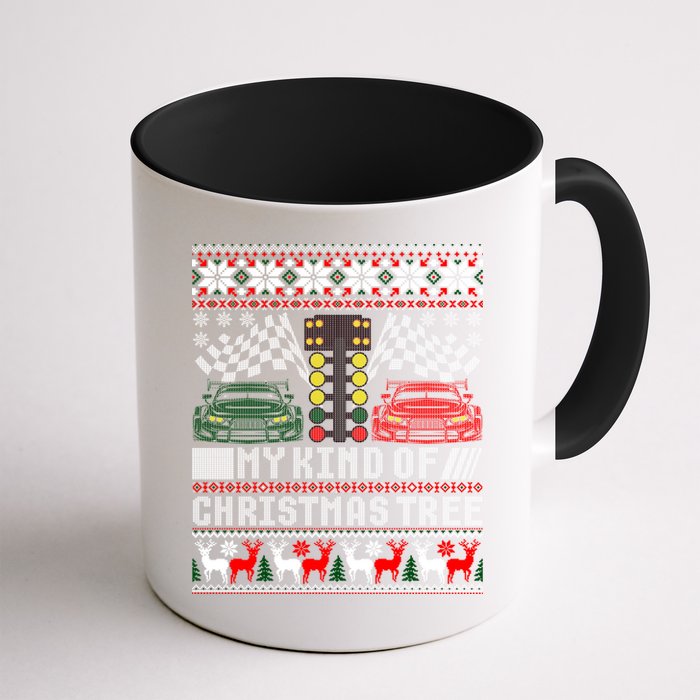 Drag Racing Christmas Tree Race Car Ugly Gift Mug