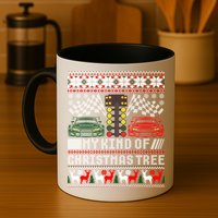 Drag Racing Christmas Tree Race Car Ugly Gift Mug