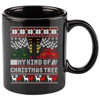 Drag Racing Christmas Tree Race Car Ugly Gift 11oz C Handle Ceramic Mug
