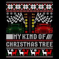 Drag Racing Christmas Tree Race Car Ugly Gift Drawstring Bag