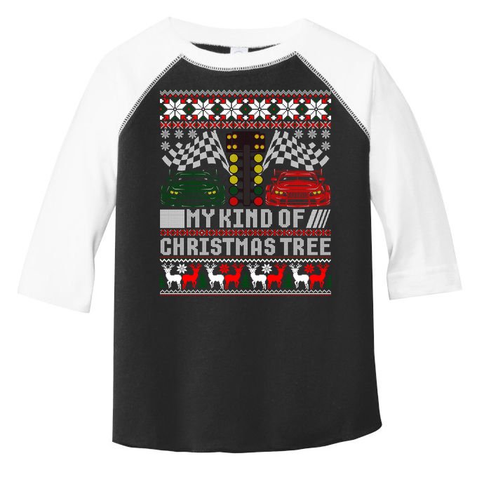 Drag Racing Christmas Tree Race Car Ugly Gift Toddler Fine Jersey T-Shirt