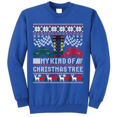 Drag Racing Christmas Tree Race Car Ugly Gift Sweatshirt