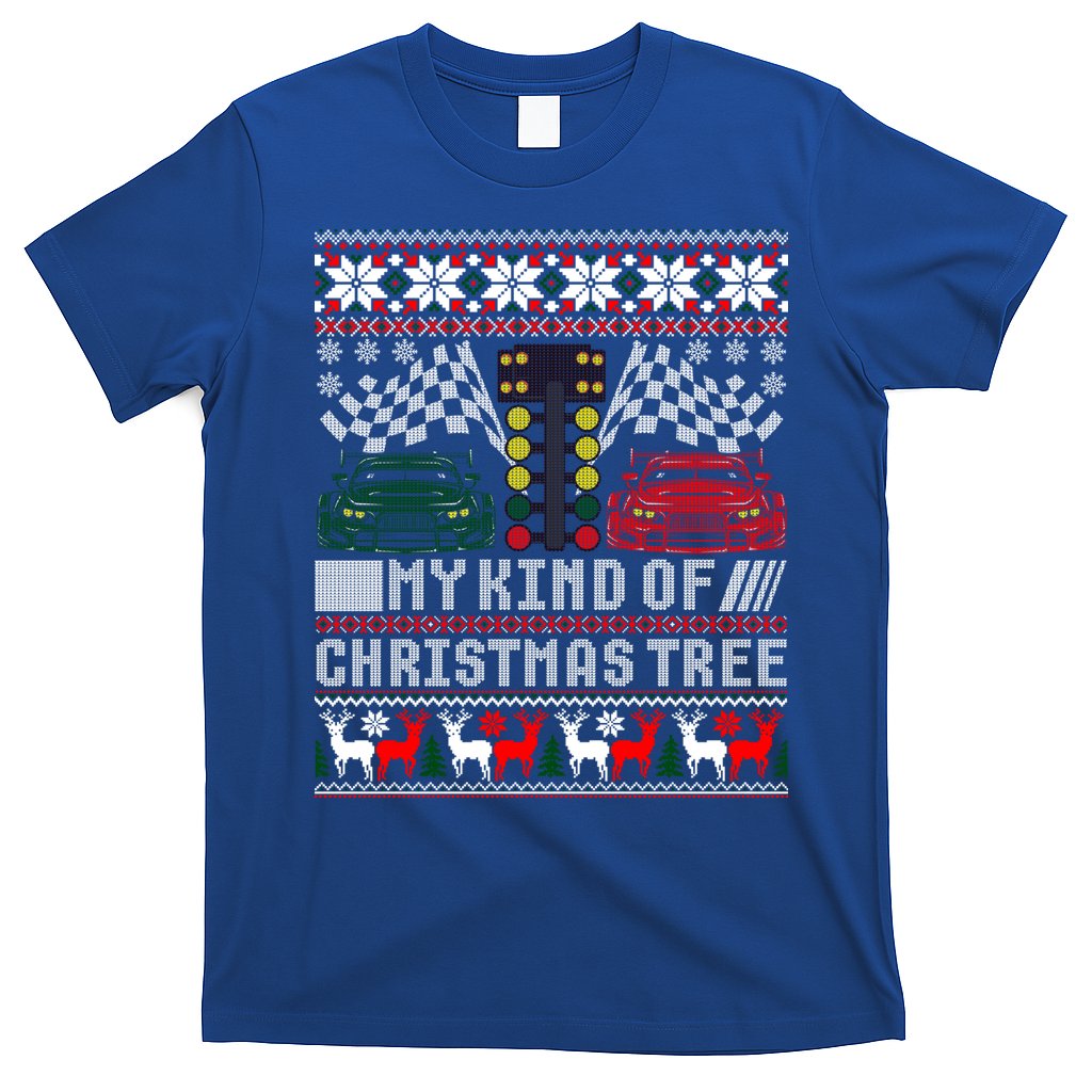 Drag Racing Christmas Tree Race Car Ugly Gift T-Shirt