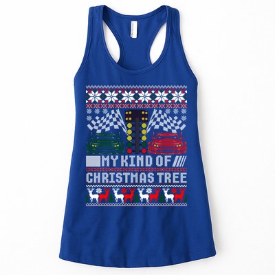 Drag Racing Christmas Tree Race Car Ugly Gift Womens Tank Top