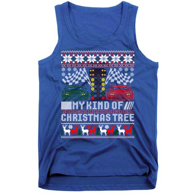 Drag Racing Christmas Tree Race Car Ugly Gift Tank Top